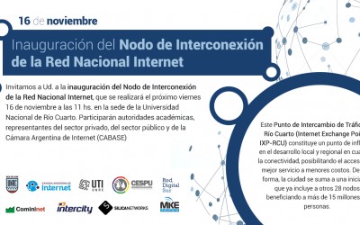 CABASE inaugura en Río Cuarto un punto de interconexión regional a Internet